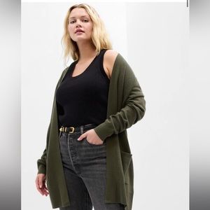 Long Open-Front Cardigan